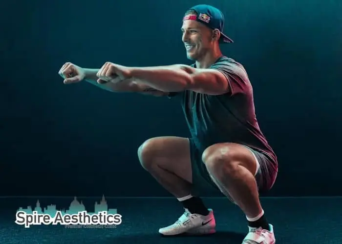 Image of man build leg muscle Tetbury through exercise