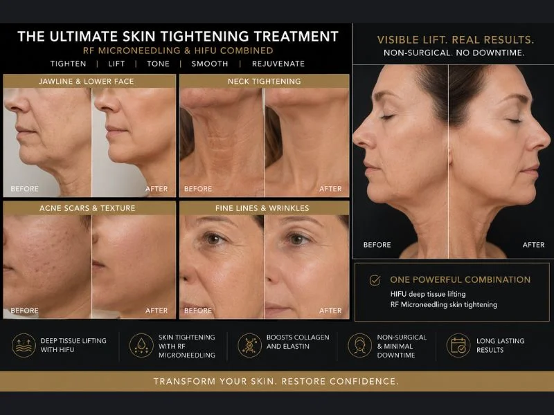 Results of combined treatment for the ultimate skin tightening treatment Tetbury