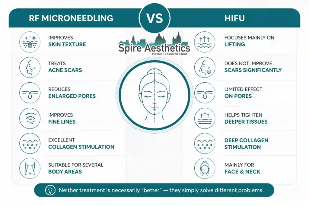 RF Microneedling vs HIFU: Which Treatment Gives Better Results Tetbury?